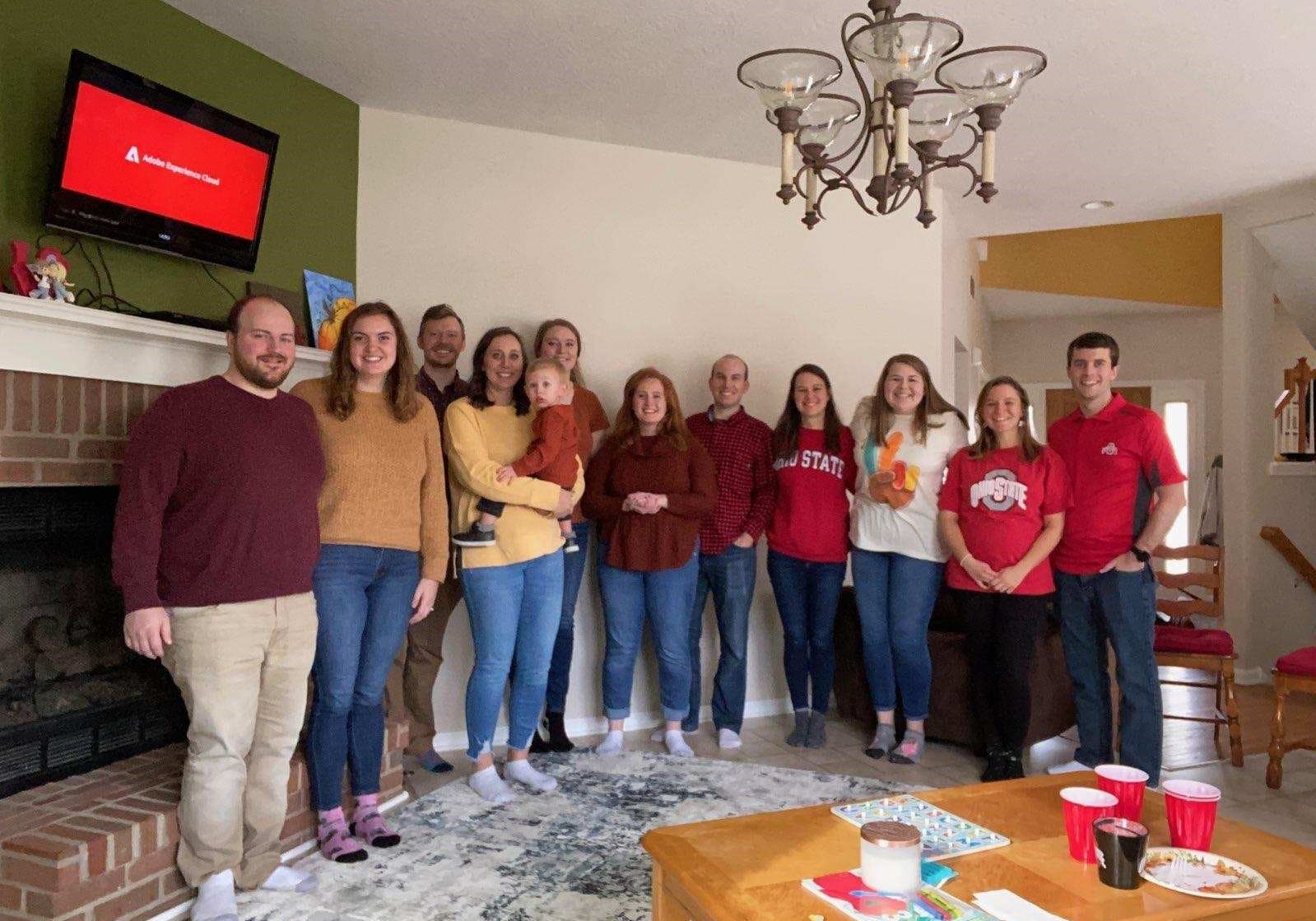 Young adults friendsgiving